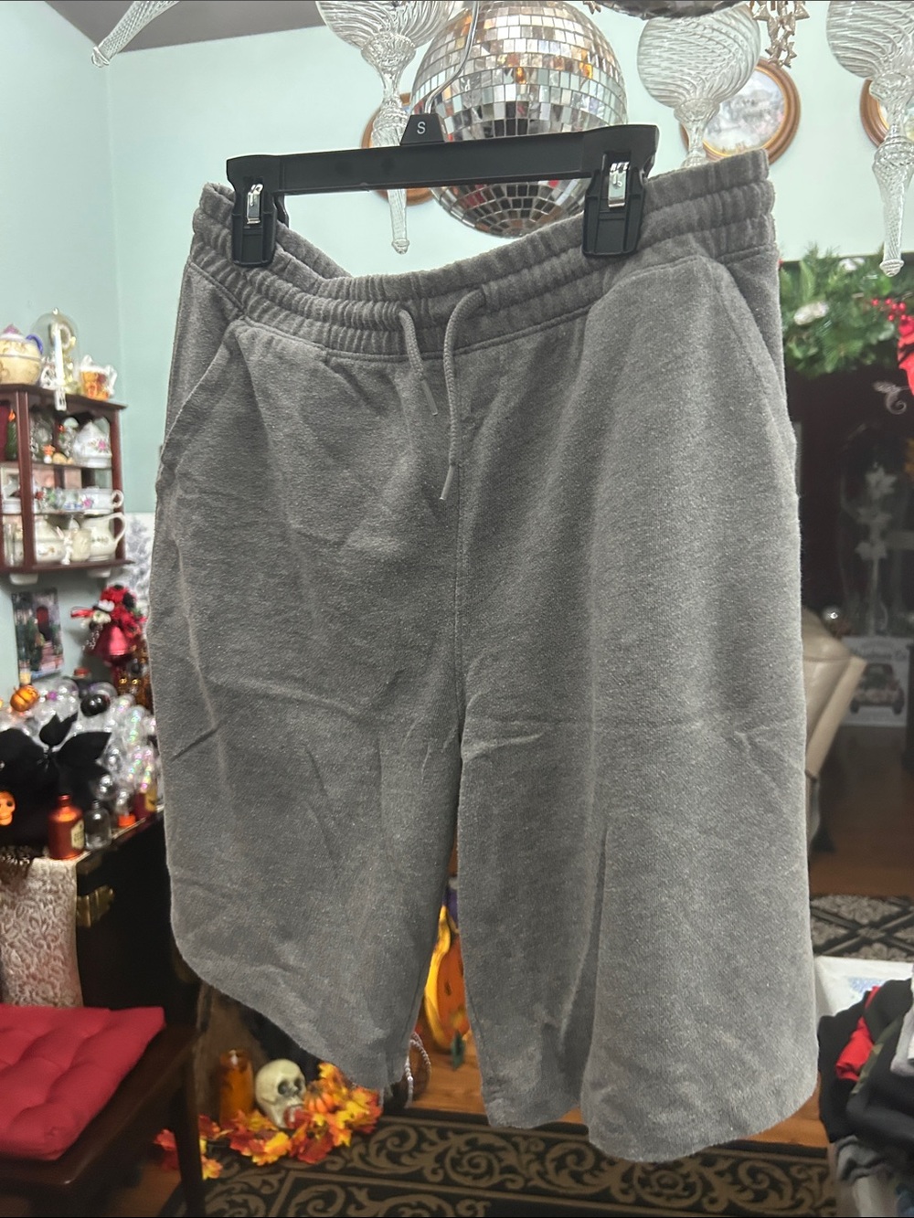 wonder nation Gray Terry Pull-On Shorts with Drawstring